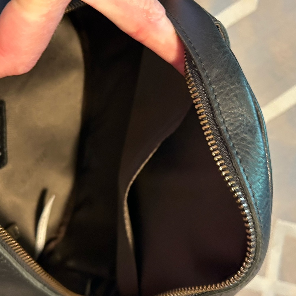 Elegant Black Round Leather Crossbody Bag by S-zone - Picture 8 of 11